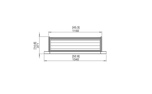 Ecosmart Fire Firebox 1100CV Curved Fireplace Insert - Black Finish / Stainless Steel Burner - ESF.F.1100CV